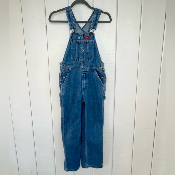Dickies Kids Blue Denim Overalls - Picture 1 of 5